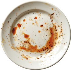 Empty Plate with Food Remains