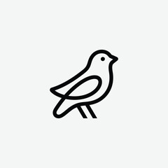 Discover the Bird advertising agency logo: a minimalist and refined bird symbol in black on white background. Perfect for creative branding.