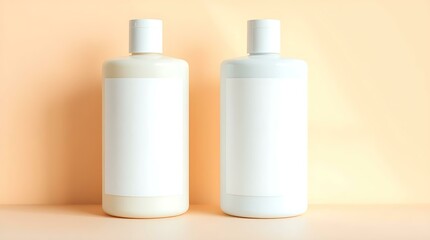 Mockup - Elegant Cream Tube Mockup: Minimalist Design for Cosmetic Product with Floral Accent