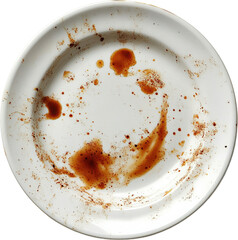 Empty Plate with Food Remains