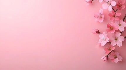 Delicate pink flowers in full bloom