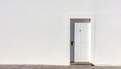 White door on white wall