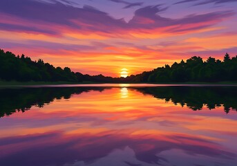 Fototapeta premium Sunset's Embrace