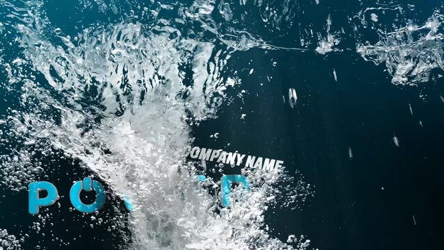 Realistic Water Drop Logo Reveal