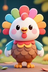 there is a colorful bird that is standing on a table