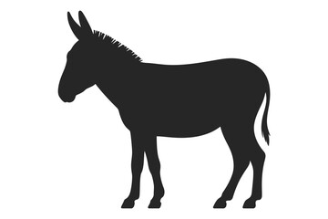 Donkey silhouette vector image farm animal design