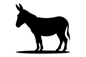Donkey silhouette vector art farm animal design