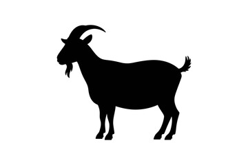 Goat silhouette vector image farm animal design