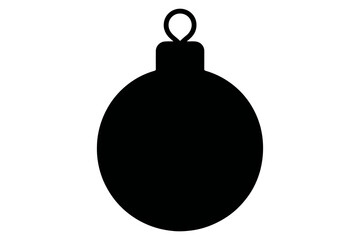 Christmas ornament vector black and white simple