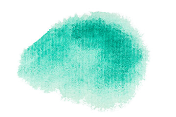 Textured green and blue pastel chalk brushstroke on white or transparent background.