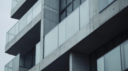 Modern concrete apartment building exterior (3)