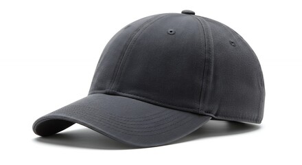 Fototapeta premium Gray baseball cap isolated against white background