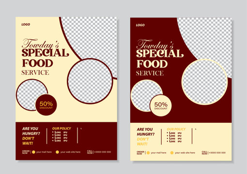 Food flayer Design for Resturant . spatial menu card flayer design tamplate 