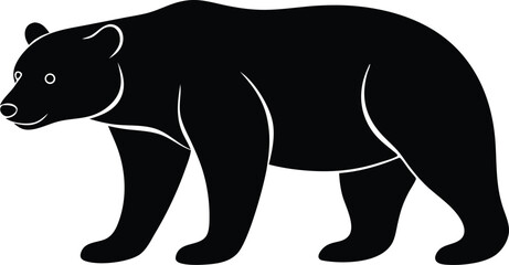 bear silhouette vector icon