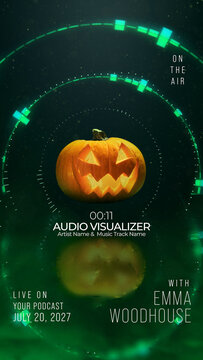 Halloween Vertical Audio Visualizer