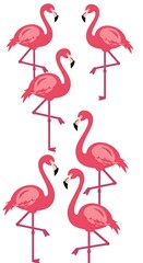 Obraz premium Pink Flamingo Flock AI Generated