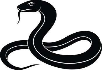 snake silhouette vector icon