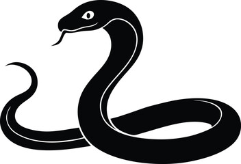 snake silhouette vector illustration