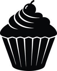 cupcake silhouette vector symbol icon