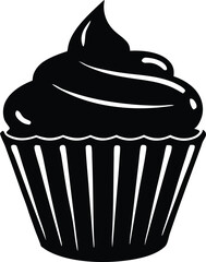 cupcake silhouette vector icon