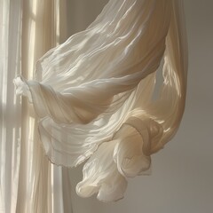 Elegant Draped Fabric in Soft, Warm Lighting A Study in Texture and Light