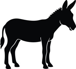 donkey silhouette vector, ass icon