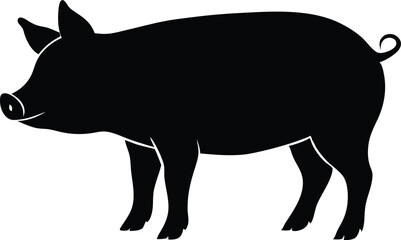 pig silhouette vector.eps