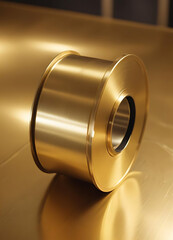 Shiny Vertical Gold Metal Texture