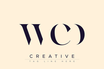 WCD abstract letter logo design. This logo is designed by three abstract letters.