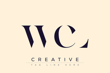 WCL abstract letter logo design. This logo is designed by three abstract letters.