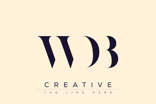 WDB abstract letter logo design. This logo is designed by three abstract letters.