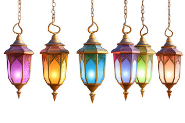 a group of colorful lanterns