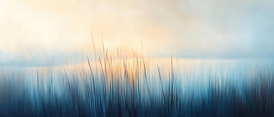Misty Sunrise Over Reeds (1)