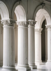 Fototapeta premium White Marble Archway with Columns