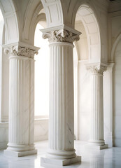 Fototapeta premium White Marble Archway with Columns