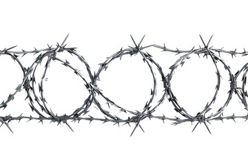 a barbed wire with several circles
