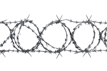a barbed wire with several circles