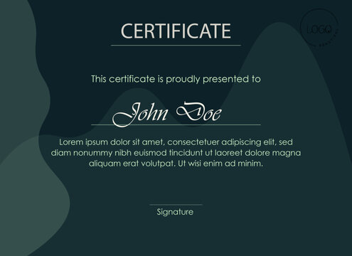 Modern Minimalist Certificate Template for Achievement, Appreciation, and Excellence Recognition