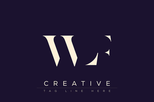 WLF abstract letter logo design. This logo is designed by three abstract letters.