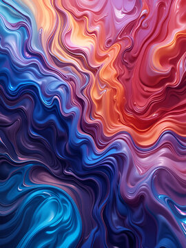 Abstract liquid vibrant colours, very colourful, ray tracing, unity URP shaders