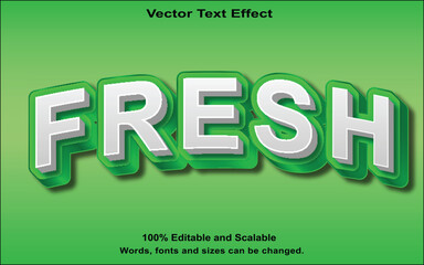 White green color fresh vector text effect file.