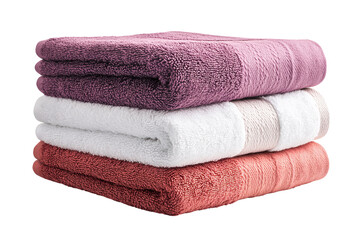 a stack of towels on a white background