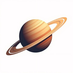 Vector style illustration of a planet with rings