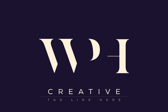 WPH abstract letter logo design. This logo is designed by three abstract letters.