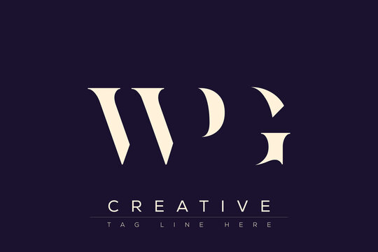 WPG abstract letter logo design. This logo is designed by three abstract letters.