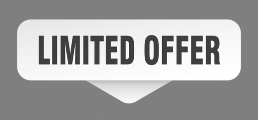 limited offer sticker. limited offer sign isolated on gray background