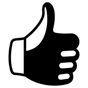 recommend clip art: Black and White Thumbs Up Hand Gesture Icon