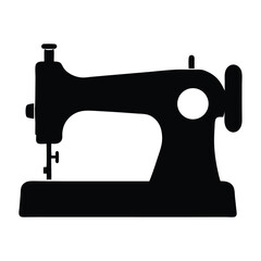 silhouette vector of sewing machine.