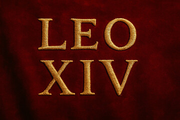 2025 New Pope's Name on Red Velvet- LEO XIV 