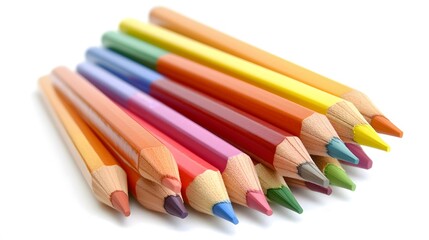 Colorful Pencils Close Up Rainbow Colored Art Supplies